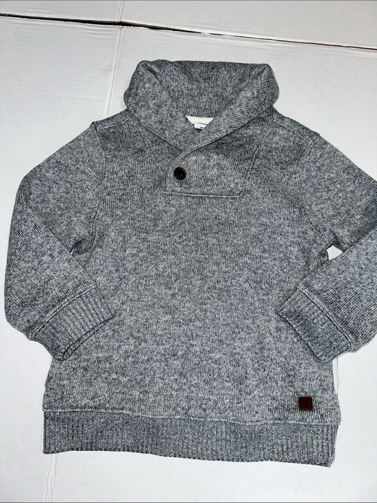 Janie and Jack Other - Janie and Jack Shawl Collar Sweater Gray Pullover Long Sleeve Size 2T Unisex